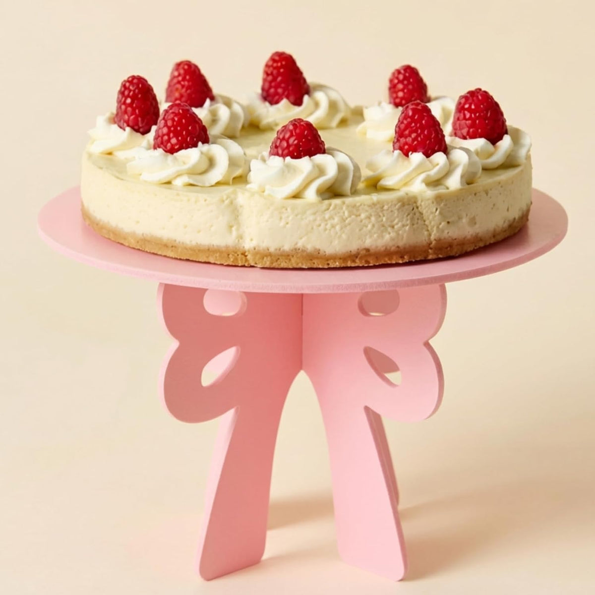 12" Pink Cake Stand Bow Coquette Party Decorations