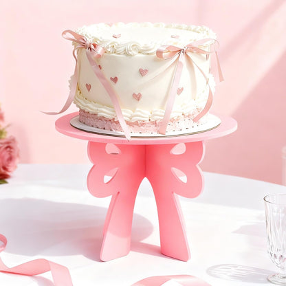 12" Pink Cake Stand Bow Coquette Party Decorations