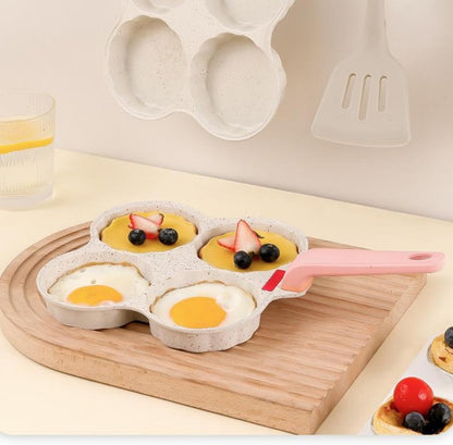 Egg Frying Pan, 4-Cup Nonstick healthy Pancake Frying Pan,Versatile Breakfast Skillet For Eggs,Pancakes,Crepes, Suitable For Gas Stove And Induction Compatible (Pink)