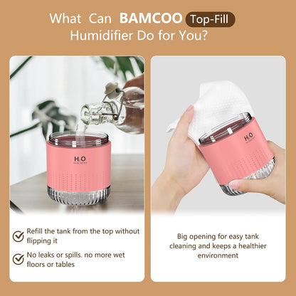 Small Humidifier for Plants, Small Plant Humidifier Indoor, Pink