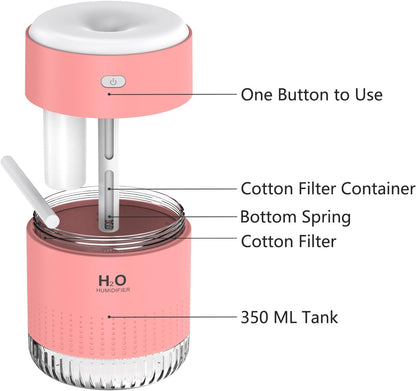 Small Humidifier for Plants, Small Plant Humidifier Indoor, Pink