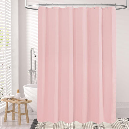 Waffle Shower Curtain, Blush Pink Shower Curtain Fabric 78 Inches Long with Waffle Weave, Heavy Duty 240GSM Hotel Quality, Bathroom Shower Curtains, 72 x 78 Inches