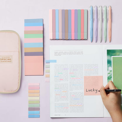 39 Pcs Aesthetic Book Annotation Kit, Pink, Cute Style