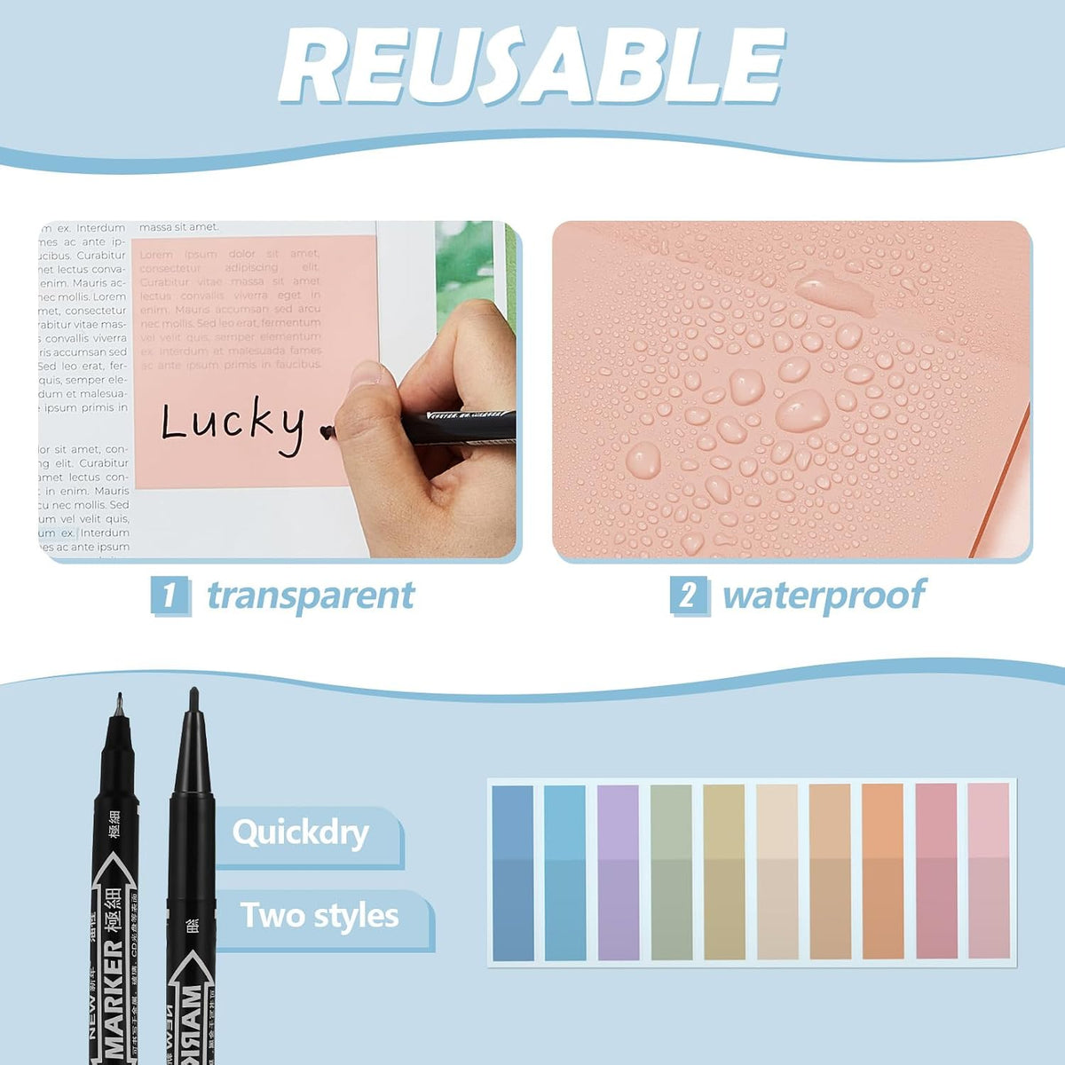 39 Pcs Aesthetic Book Annotation Kit, Pink, Cute Style