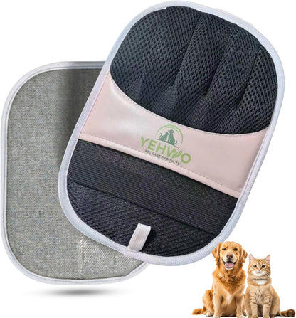 Pet Hair Remover Glove for Dogs & Cats – Reusable Electrostatic Pet Fur Removal Mitt for Couch, Carpet, Clothing & Furniture | Elastic Strap & Hanging Loop (1 Pack) (Pink)