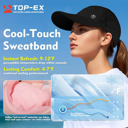 TOP-EX UPF 50+ Cooling High Ponytail Baseball Cap for Women