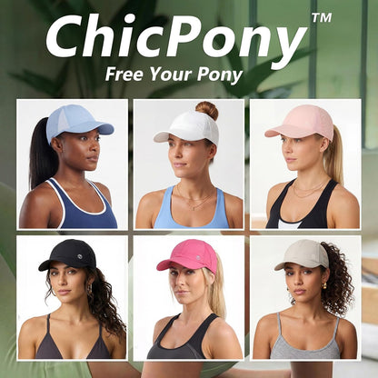 TOP-EX UPF 50+ Cooling High Ponytail Baseball Cap for Women