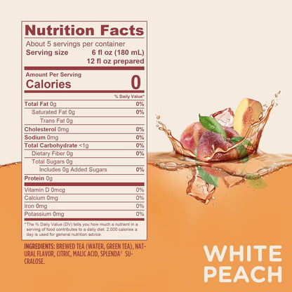 Premium White Peach Tea, 32 Fl Oz, 1:1 Concentrate