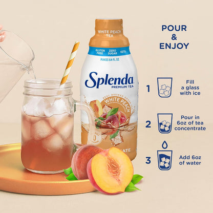 Premium White Peach Tea, 32 Fl Oz, 1:1 Concentrate