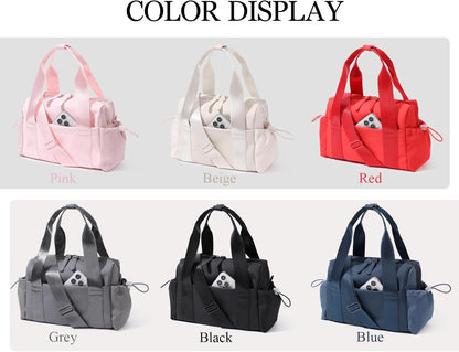 Small Gym Bag for Women, Mini Crossbody Gym Duffle Bag with Wet Compartment, Carry on Gym Tote Bag for Workout Dance Sport Travel (Mini-Pink)