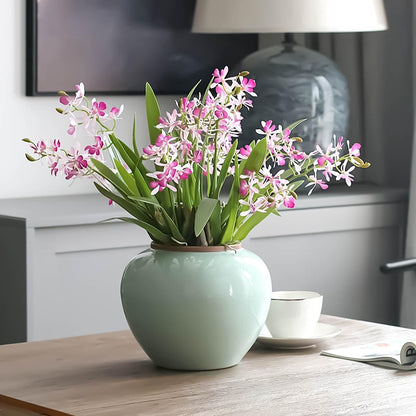 3pcs Artificial Cymbidium Orchid Flowers for Tables Centerpieces