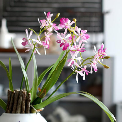 3pcs Artificial Cymbidium Orchid Flowers for Tables Centerpieces