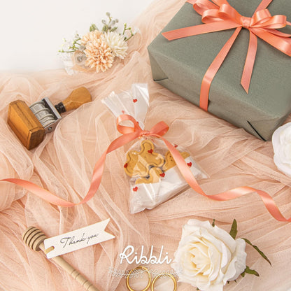 Peach Satin Ribbon Double Faced Satin 3/8 Inch x Continuous 50 Yards-Peach Ribbon for Gift Wrapping Crafts Wedding Decoration Bows Bouquet Floral Arrangement
