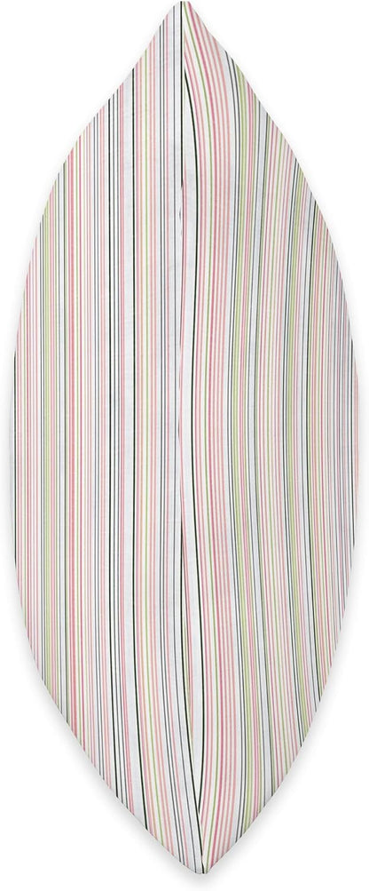 Pastel Pink Stripes Aesthetic Boho Minimalist Pattern Throw Pillow