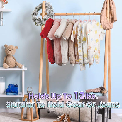 Baby Hangers Velvet 50 Pack-11.4 Inch,Baby Clothes Hangers Non Slip, Baby Hangers for Closet,Sturdy Infant/Toddler Hangers Pink Hangers