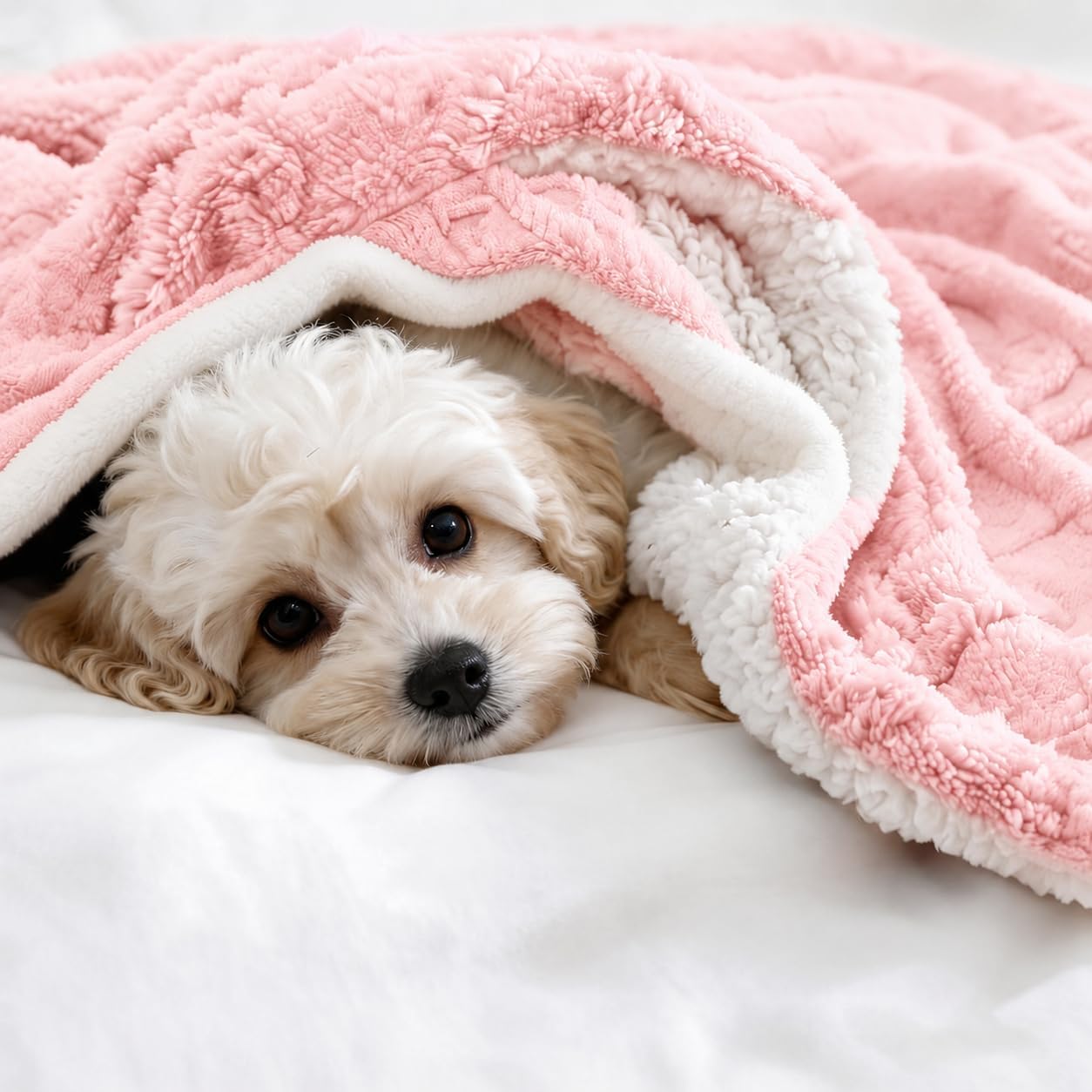 Reversible Sherpa Fleece Soft Blanket for Bed,Soft Pink Throw XL | Double-sided Cozy Blankets,No Shedding or Pilling,Soft Warm Fuzzy Comfort for Bed,Couch,Travel,Pets & Easy Care