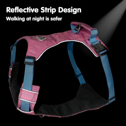 Airtag Lightweight Pink Dog Harness-No Pull with Handle for Small Sized Dog