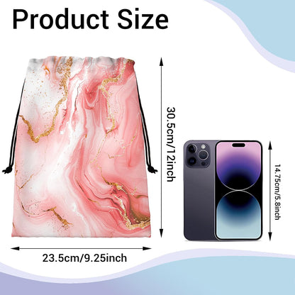 Modern Marble Gymnastics Grip Bag Pink Lightweight Drawstring Gym Bag for Women Grips
