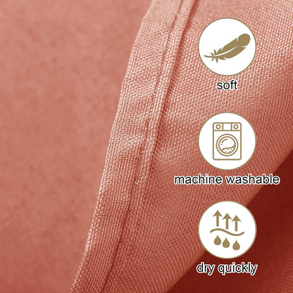 2pack 108 Inch Dusty Pink Round Tablecloth in Washable Polyester Fabric for Wedding/Banquet/Restaurant/Parties
