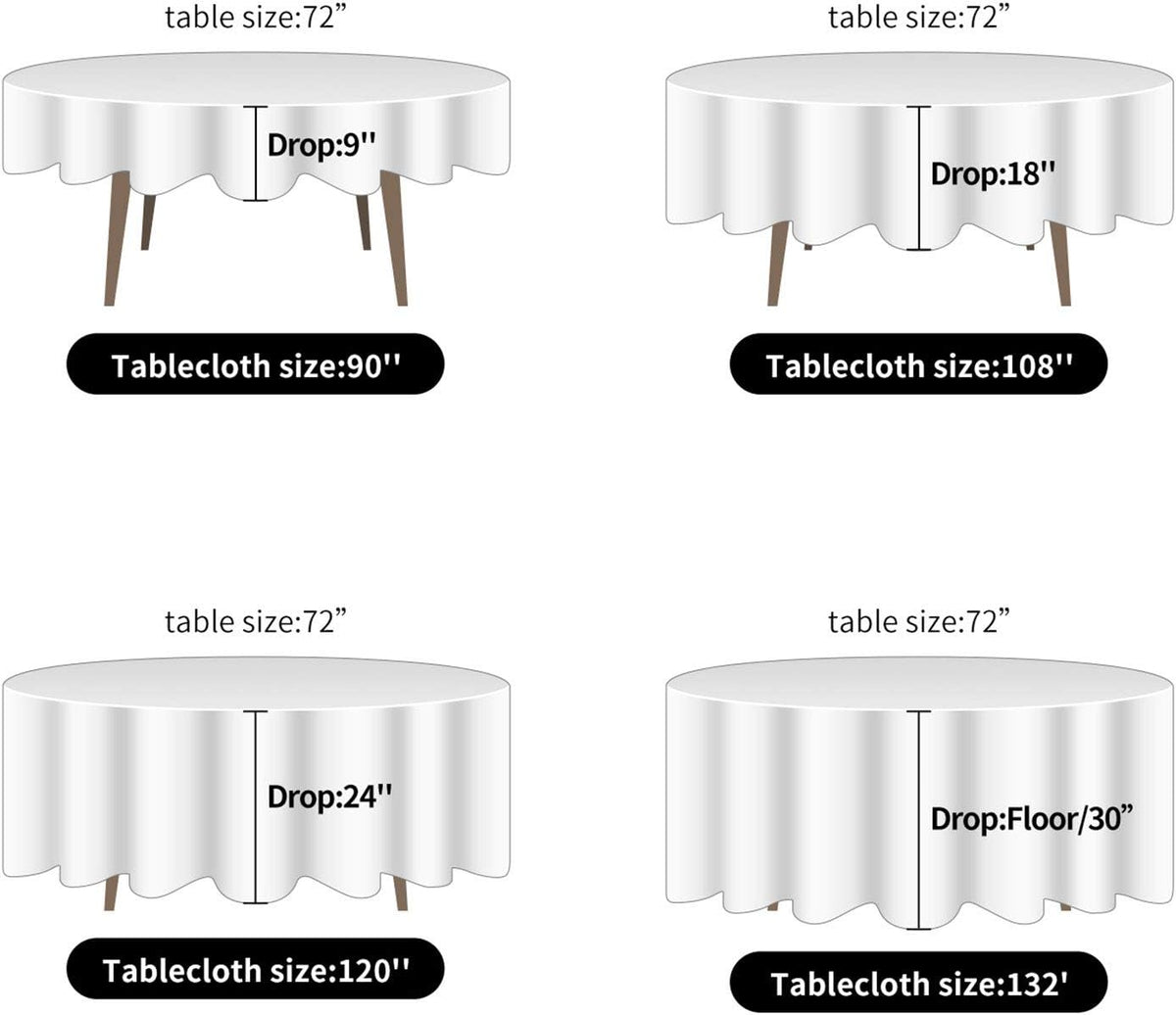 2pack 108 Inch Dusty Pink Round Tablecloth in Washable Polyester Fabric for Wedding/Banquet/Restaurant/Parties