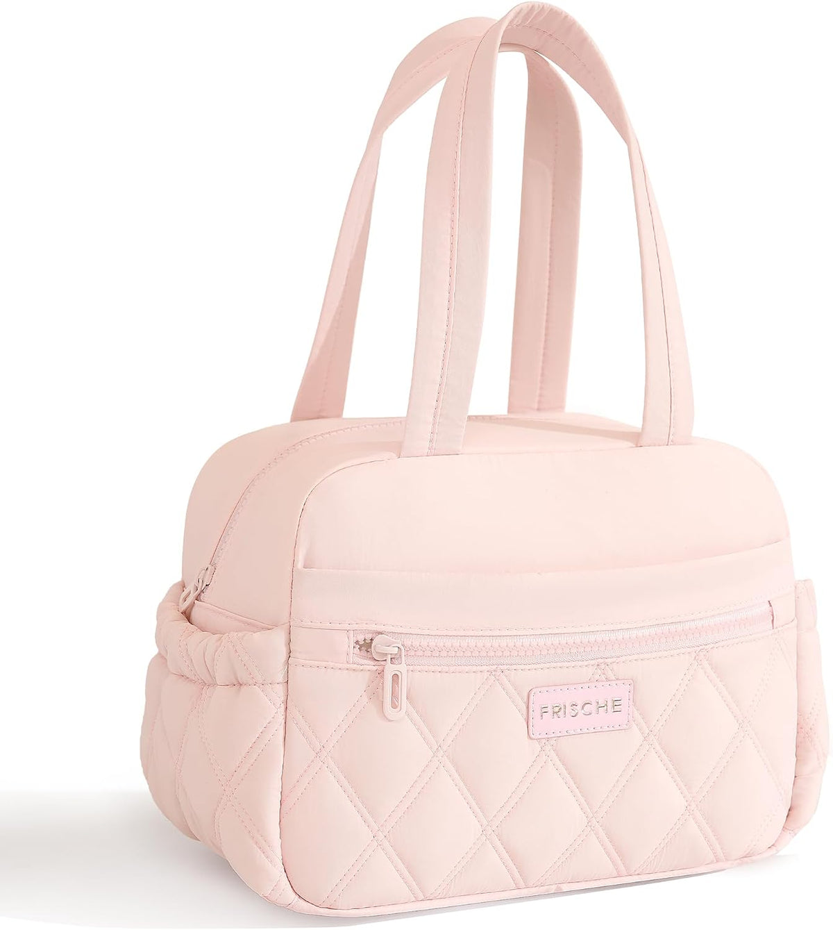Lunch Box for Women Men, Cute Reusable Insulated Lunch Tote Bag, Pink