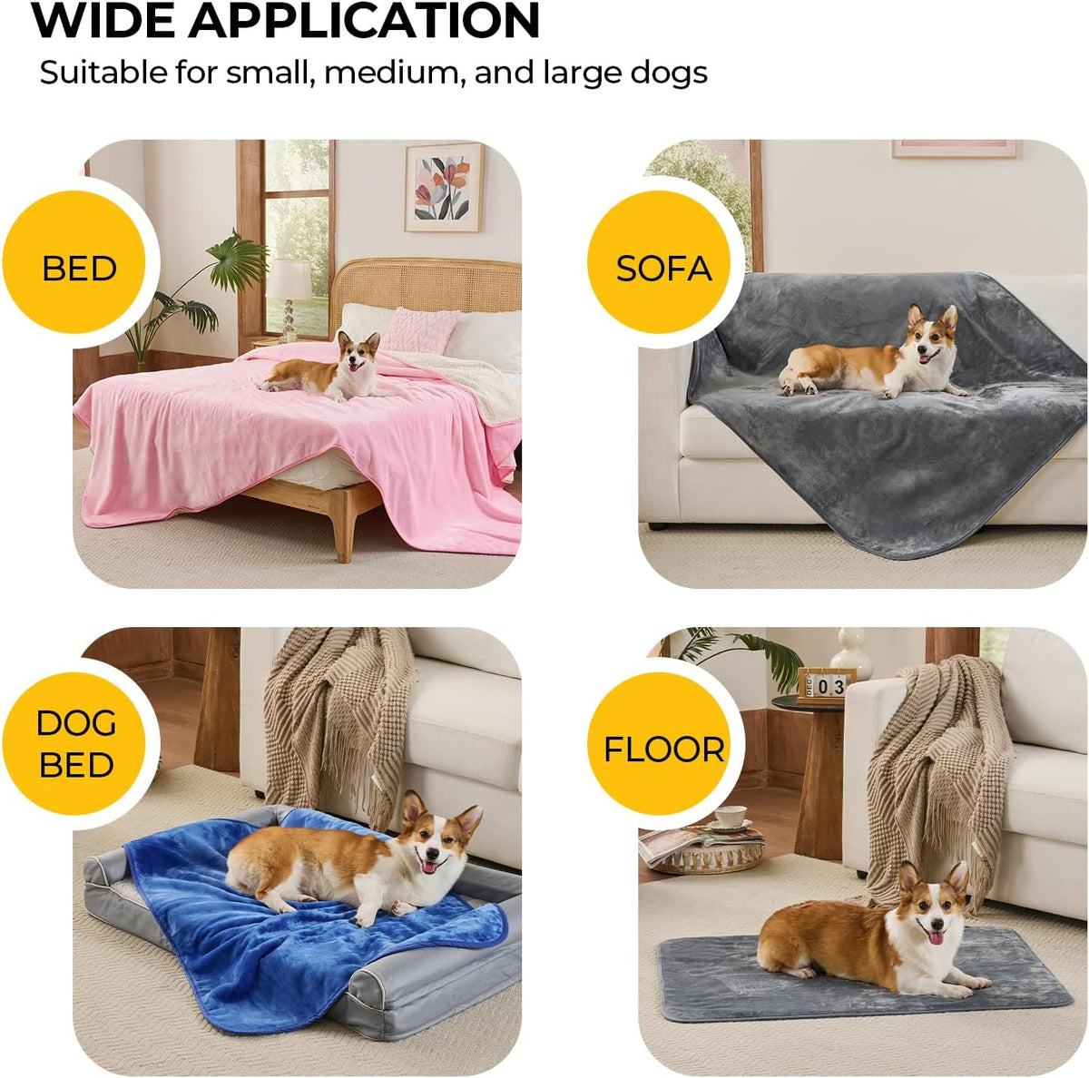 Waterproof Dog Blankets for Small Dogs - Puppy Blanket Washable for Couch Protection, Soft Sherpa Fleece Cat Throw Blanket to Prevent Urine Leaks & Protects Furniture, 25"X 35", Pink