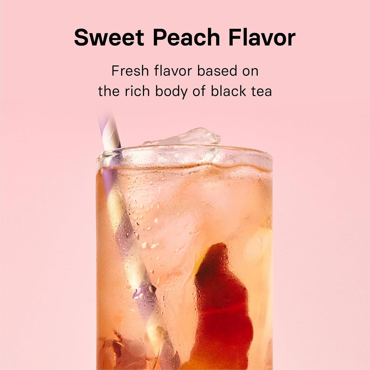Sunset Peach Cold Brew Tea, Sweet peach flavored iced tea, Hydration Tea Packets (20ea, 1.76oz)