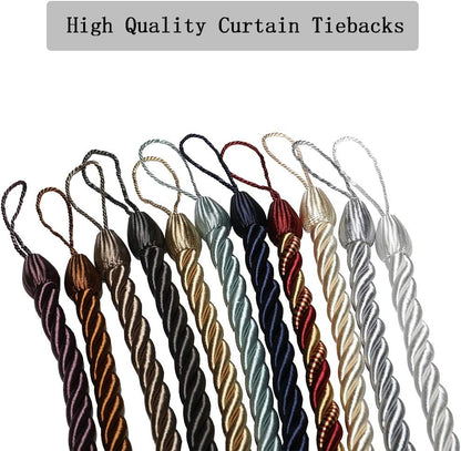 Curtain Tiebacks Ropes Tie-Backs,Handmade Holdbacks(Pink,2P)