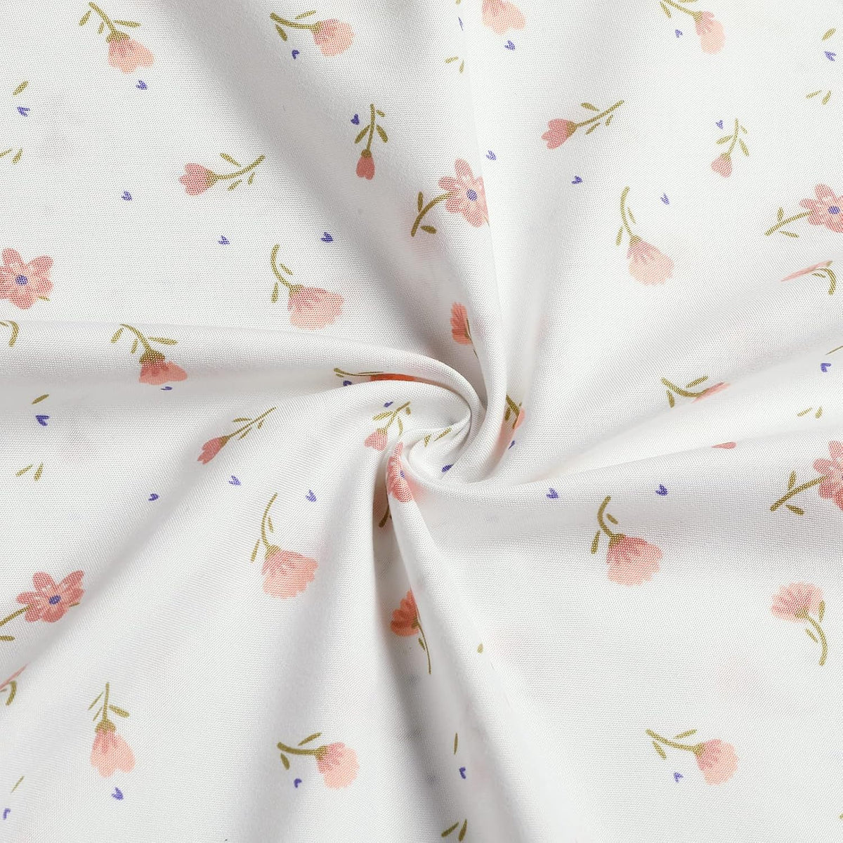 6 Piece Printed Full Size Bed Sheets, Extra Soft Brushed Microfiber 1800 Bedding Pattern Sheets, Deep Pocket, Wrinkle & Fade Free, Pink Floral