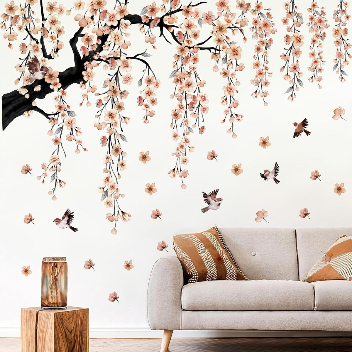 Large Cherry Blossom Branch Wall Stickers 4 Sheet Wall Decor
