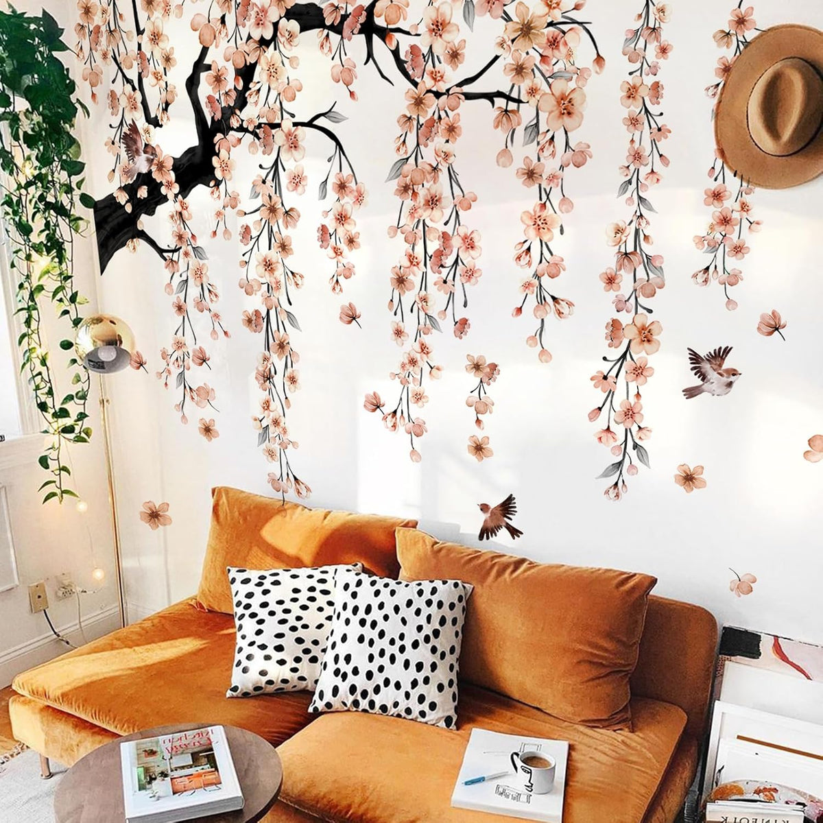 Large Cherry Blossom Branch Wall Stickers 4 Sheet Wall Decor