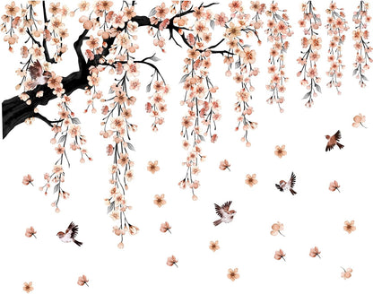 Large Cherry Blossom Branch Wall Stickers 4 Sheet Wall Decor