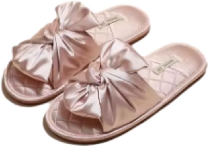 Satin Bride Slippers Bow Slippers for Women Cute Slipper Women Summer Guest Slipper