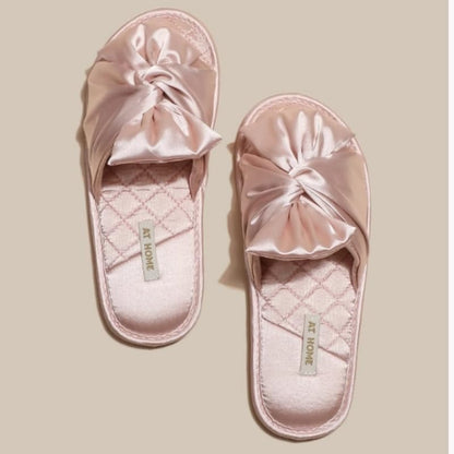 Satin Bride Slippers Bow Slippers for Women Cute Slipper Women Summer Guest Slipper
