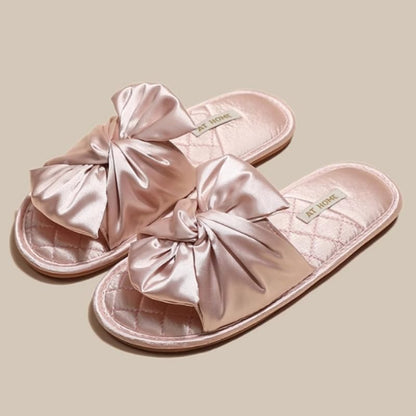 Satin Bride Slippers Bow Slippers for Women Cute Slipper Women Summer Guest Slipper