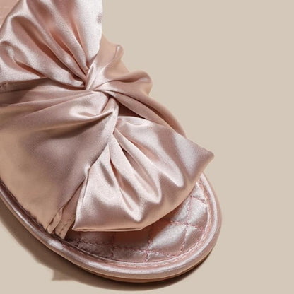 Satin Bride Slippers Bow Slippers for Women Cute Slipper Women Summer Guest Slipper