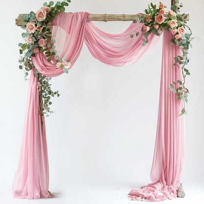 Wedding Arch Draping Fabric 1 Panel Blush Pink Sheer Backdrop Drape