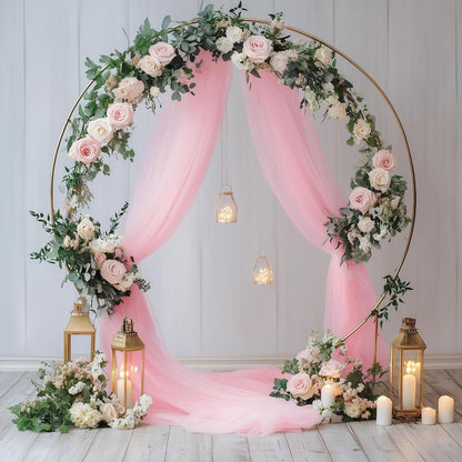 Wedding Arch Draping Fabric 1 Panel Blush Pink Sheer Backdrop Drape