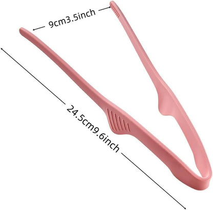 4 Pack Silicone Food Tongs, Heat Resistant BBQ Clamps(Colorful)