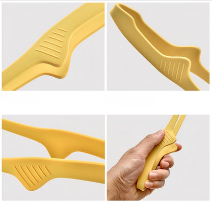 4 Pack Silicone Food Tongs, Heat Resistant BBQ Clamps(Colorful)