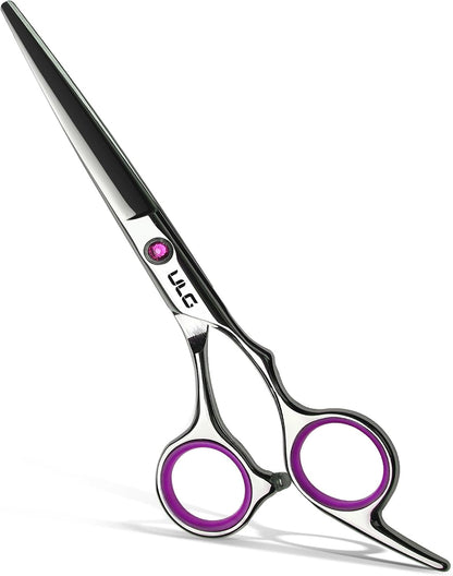 Hair Cutting Scissors, Professional Hair Scissors 6.5 inch Right-Hand Razor Edge Barber Shears Salon Hair Cutting Shears Made of Japanese Stainless Steel, Hand Sharpened Pink