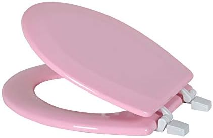 Round Wooden Toilet Seat With Beveled Edge (Pink)*