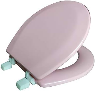 Round Wooden Toilet Seat With Beveled Edge (Pink)*