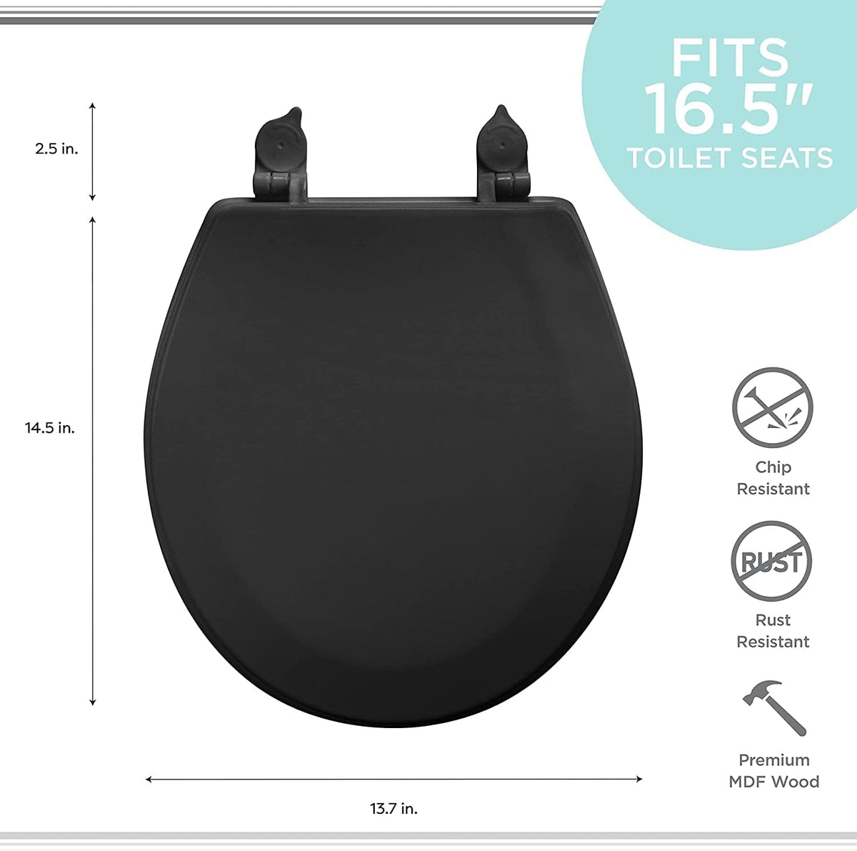 Round Wooden Toilet Seat With Beveled Edge (Pink)*