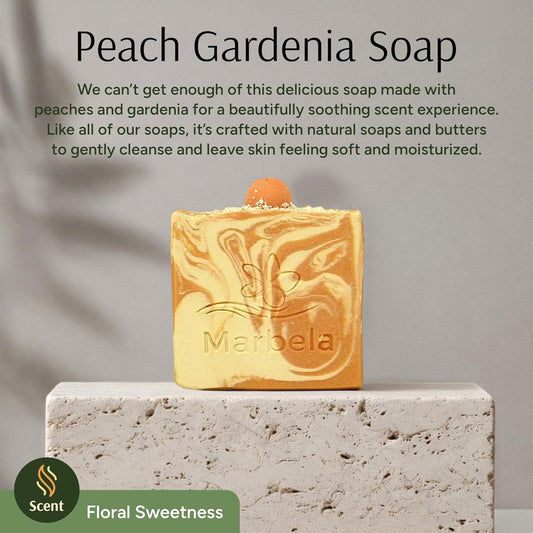 Cosmetics Peach Gardenia Face & Body Soap, 3.5 oz