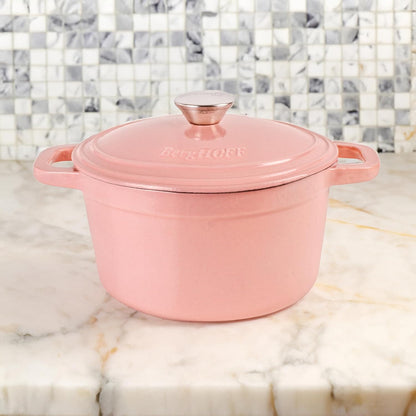 Neo 3 Qt Pink Enameled Cast Iron Round Dutch Oven with Lid