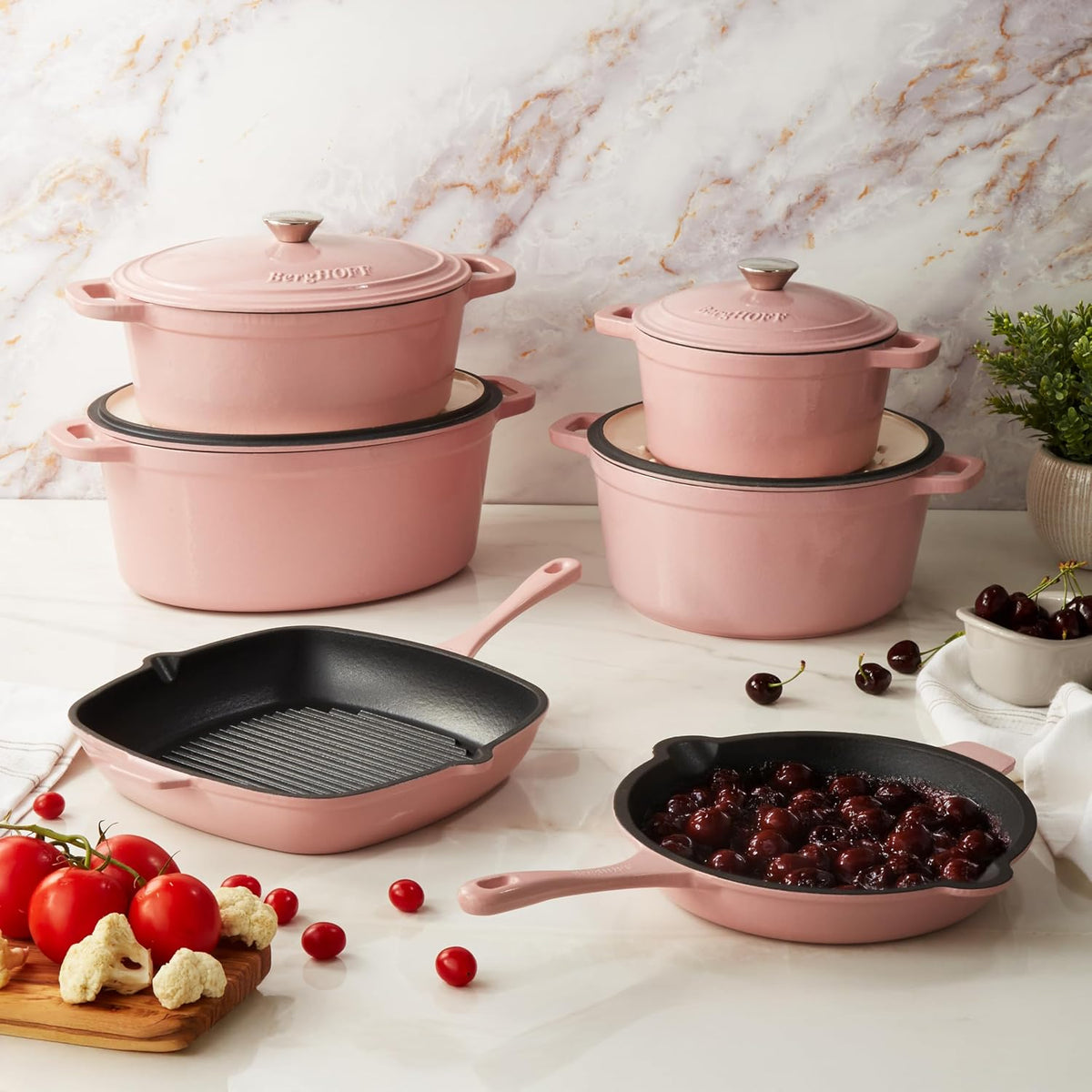 Neo 3 Qt Pink Enameled Cast Iron Round Dutch Oven with Lid