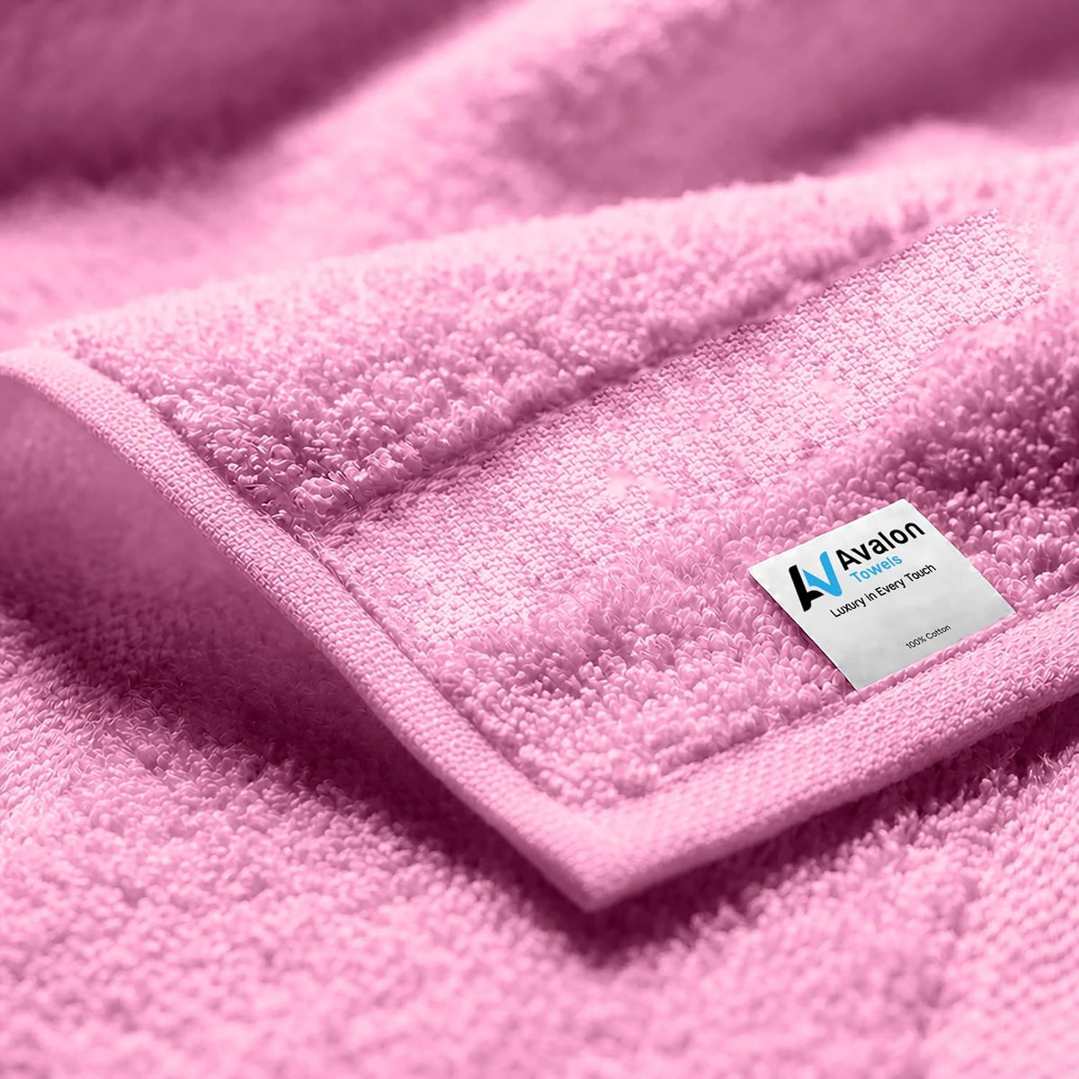 Wash Cloths, Pink Face Towels, 12x12 Inch, 24 Pack