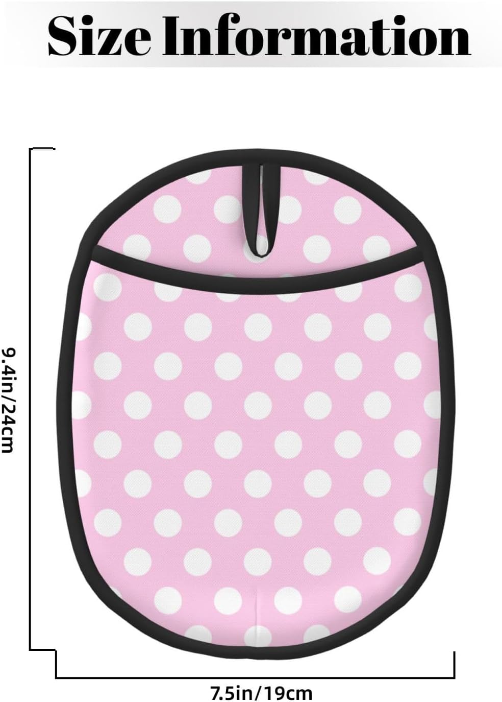 Light Pink Polka Dot Print B Pot Holders for Kitchen 1 PC - Heat Resistant Oven Mitts Hot Pads with Pocket, Silicone Pot Holders with Hanging Loop, Non Slip Potholders for Kitchen Baking Cooking