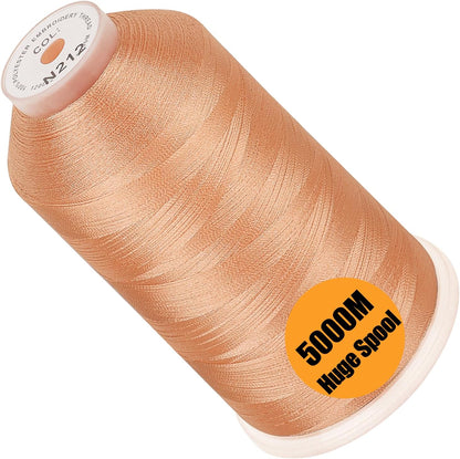 Huge Spool Embroidery Machine Thread -Peach Fits Janome Color